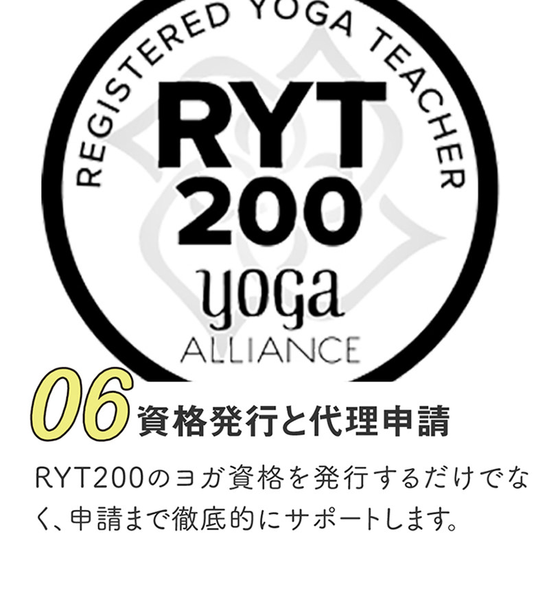 RYT200の資格発行と申請代行