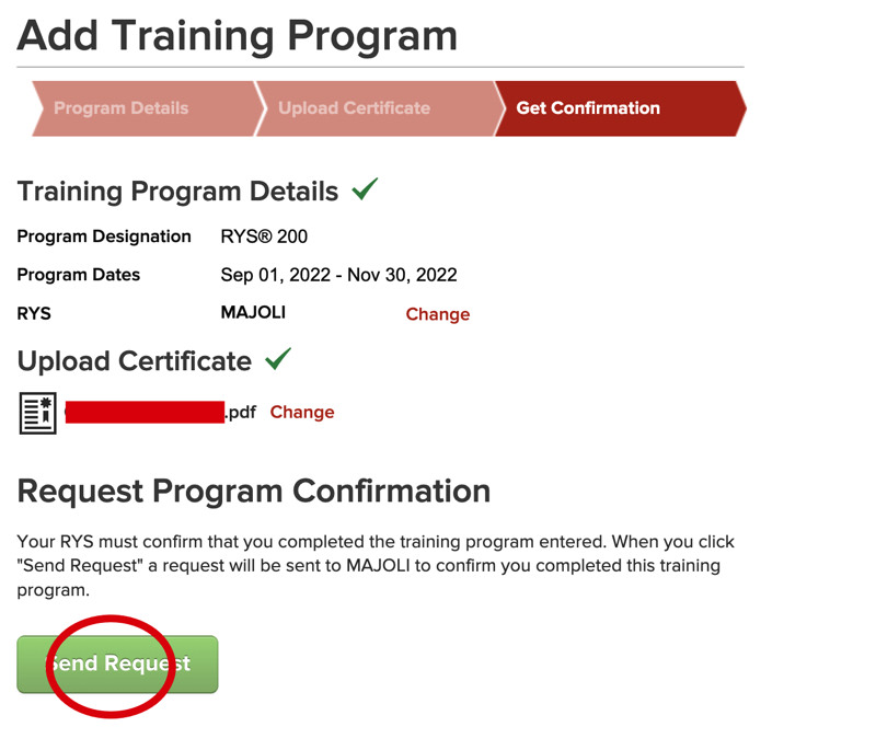 ヨガアライアンス登録方法10