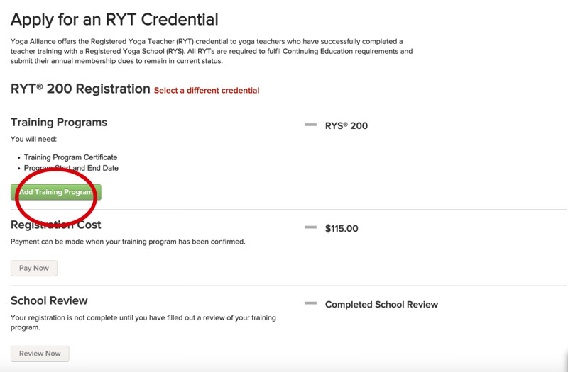 ヨガアライアンス登録方法7