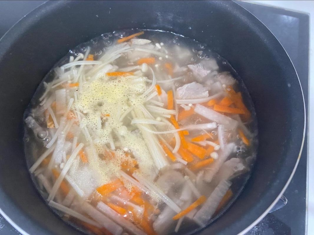 鶏と卵のぞうすい1